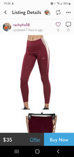 VINTAGE WOMENS NIKE GOLD STRIPE WORKOUT PANTS