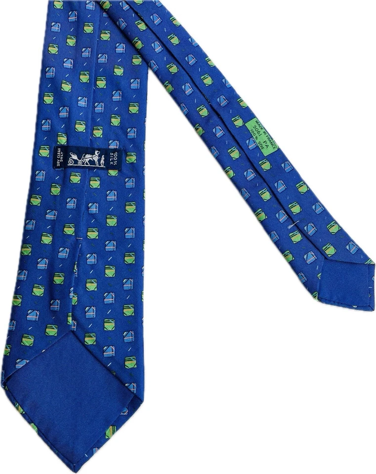 Hermès Paris Seidenkrawatte Herren Krawatten Binder Schlips Vintage Seide Blumen - Bild 3 von 4