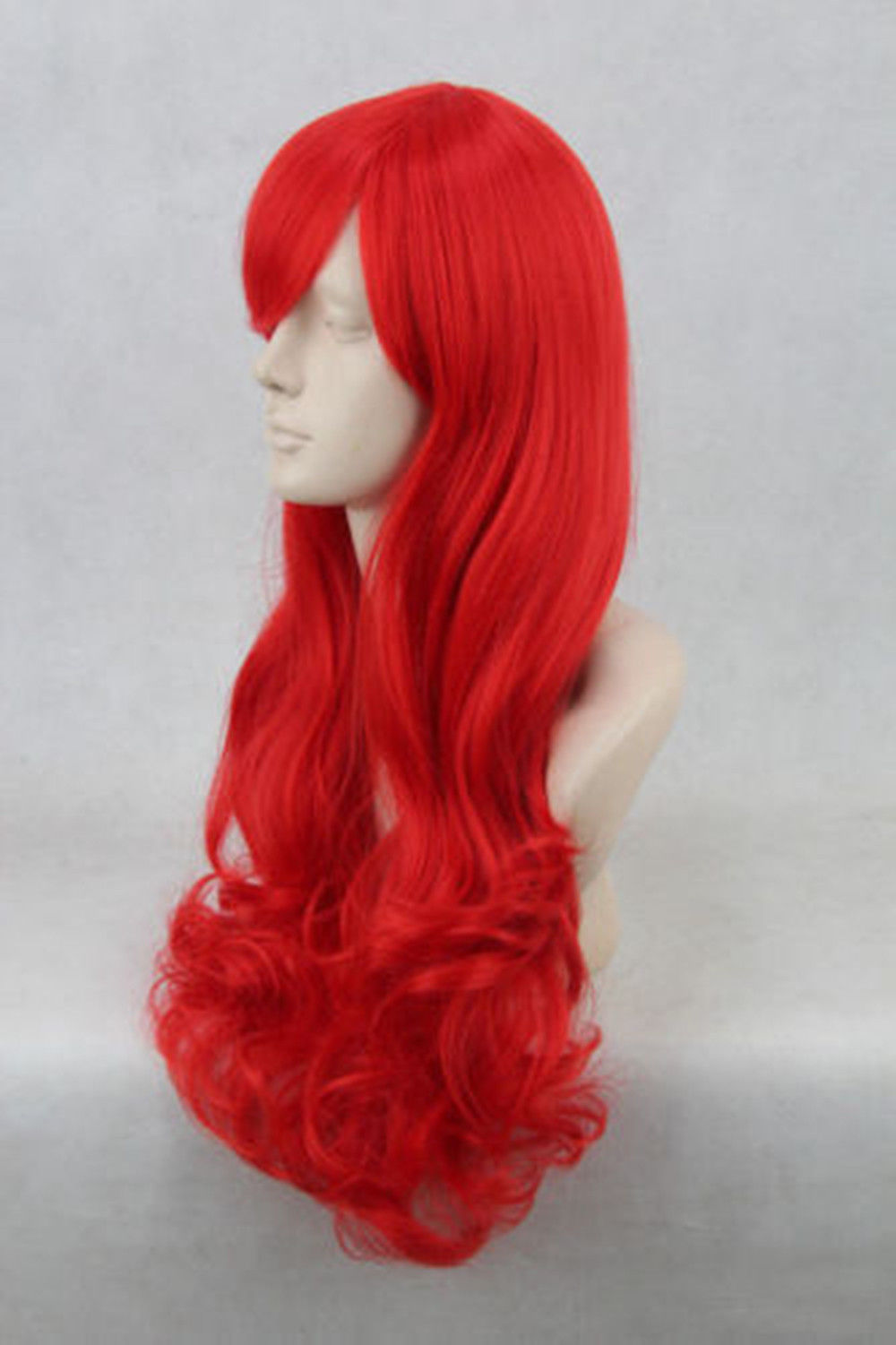 Princess Little Mermaid Ariel Red Wig Long Curly for Kids Children