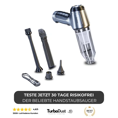 Handstaubsauger TurboDust Akkustaubsauger für Unterwegs  | mobiler Staubsauger - Bild 1 von 4