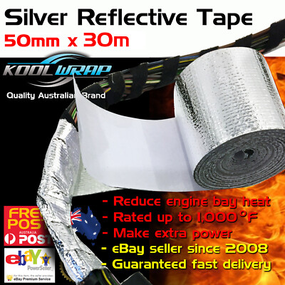 BOMEI PACK Adhesive Aluminum Foil Heat Shield Tape Barrier 3 In X 66 Ft Fiberglass Thermal Insulation Reflective Material High Temp Protection - Foto 2
