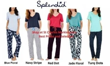 SPLENDID Soft Lightweight Womens PAJAMA PJ Lounge Set, VARIETY SIZE & COLOR, NWT