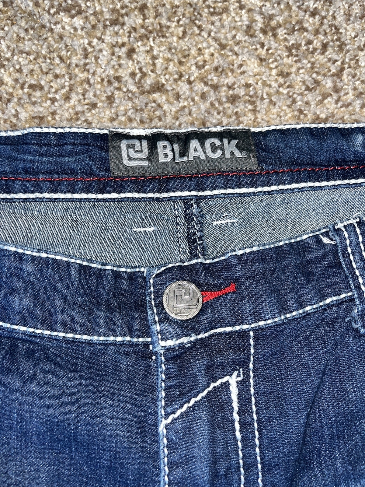 C. J. Black Boot Drak Blue Denim Mens Jeans 39x32 - View 4