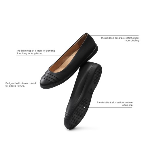 Damen-Ballerinas rund geschnitten Slipper bequem Büro Freizeit flache Schuhe - Bild 22 von 38