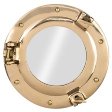 Bullauge Nautik Lustro Morski Statek Nautika 20 cm Mosiądz Okrągły