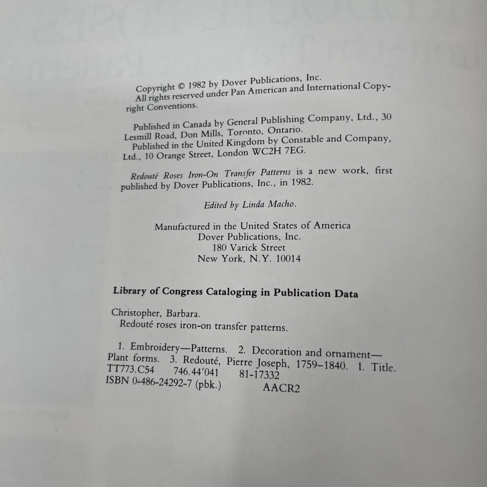 Redoute Roses + American Wildflower Iron-On Transfer Patterns Books Dover Series - Image 4 of 4