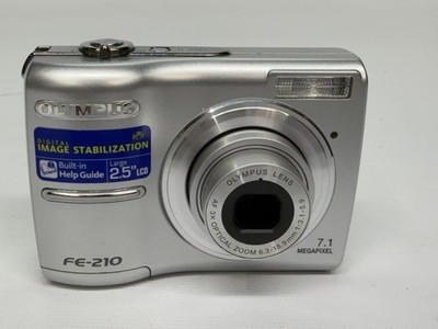 Olympus FE-210 Digital Camera 7.1MP Silver Compact Point & Shoot