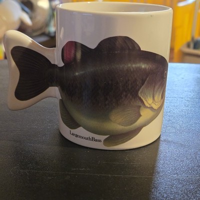 Vintage Salamander Coffee Mug Largemouth Bass with Tail Handle 1990