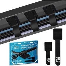 Heavy Duty Self Adhesive Cable Straps Under Desk Cord Organizer Adjustable Wire