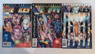 Exiles #1 #2 & #3 1st Team 1st Appearance Of Morph, Nocturne, Mimic Marvel 2001