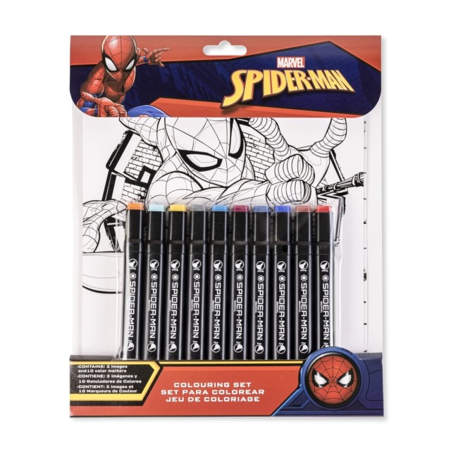 Marvel Unisex Kids Multicoloured 12 Pcs Colour By Numbers Activity | Acotis - Image 2