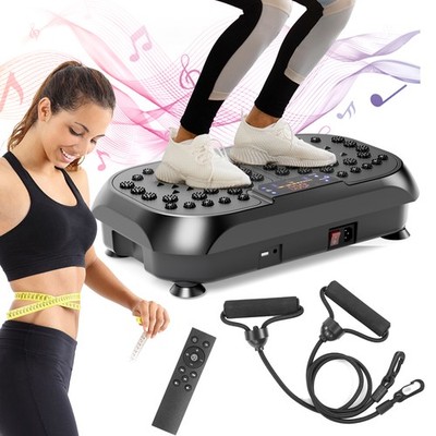 Vibrationsplatte Gebraucht mit Fernbedienung,Trainingsbänder,99Intensitätsstufen