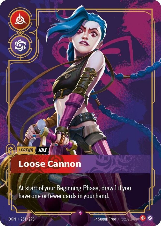 Jinx - Loose Cannon - 251/298 - Rare - Foil NM Riftbound Origins
