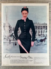 Strawbridge & Clothier Saile Boulevard Suit Tanisheen 1952 Vintage Print Ad