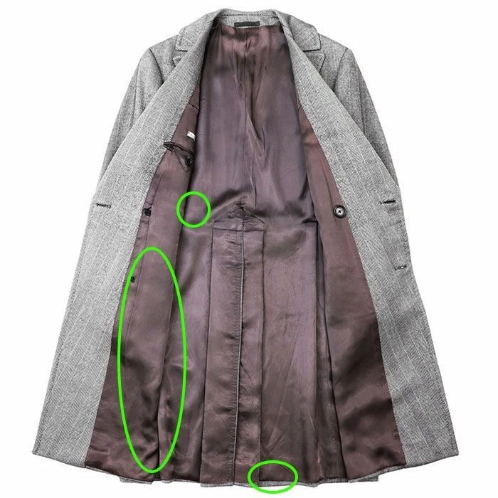 Abrigo CARUSO Loro Piana Zelander 100% Lana Merino Espiga Para Hombres 46 Gris Italia Foto 3 de 4