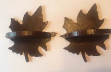 2 Vintage Wooden Leaf Shelves