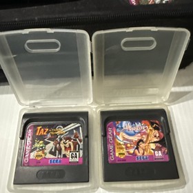 Sega Game Gear Handheld Portable Console/System w Bag 13 Games Powers On