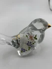 Vintage FENTON 40th Anniversary Bird Glass Figurine Hand Painted Flowers Dove219