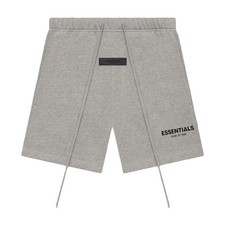 Essentials Fear of God Gray Cotton Sweat Shorts M Drawstring Logo Men's New