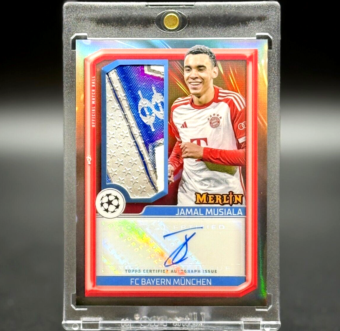 22-23 Topps Merlin LEAO 直筆サイン 世界50枚限定 2023-24 Topps Merlin UEFA Club Competition Leao Mystic