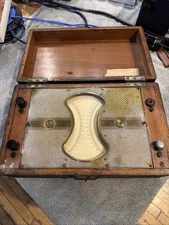 Vintage A.C. Voltmeter/Ampmeter in Wood Case Antique