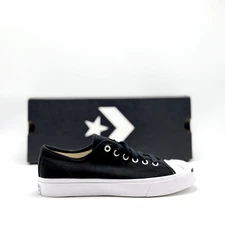 *NEW* Unisex Converse Jack Purcell Canvas Low BLACK / WHITE (164056C) 👍