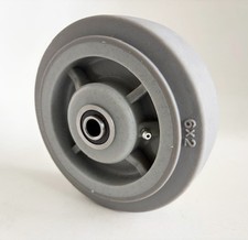 (1) NON-MARKING GRAY WHEEL BY DURATEK, SIZE 6"x2", 1/2" CENTER, GREASE ZERK