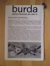 Burda Abplättmuster 566/10, Bordüre mit Feld- und Wiesenblumen