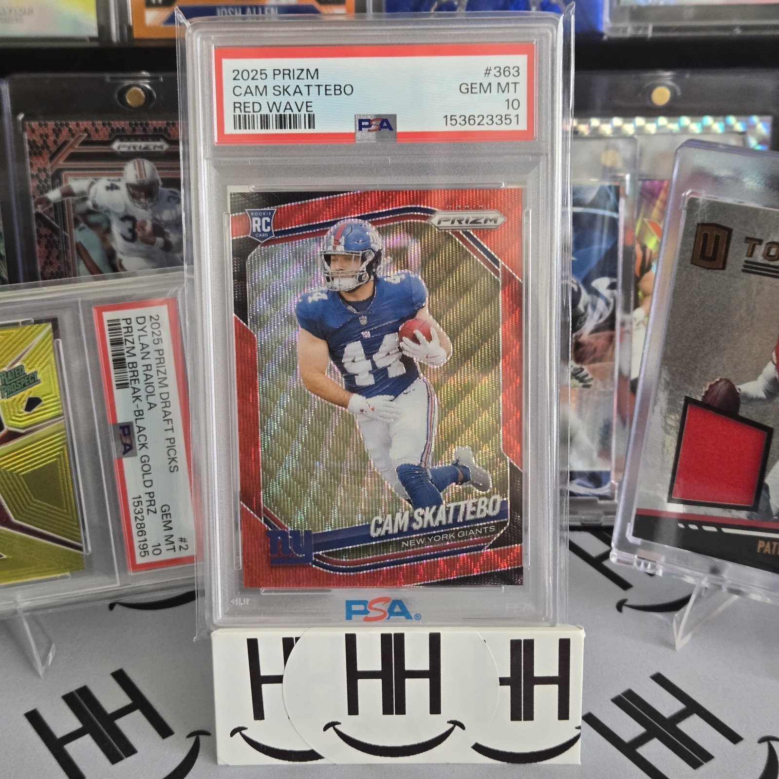2025 Panini Prizm Cam Skattebo Red Wave /149 #363 RC Giants POP 7