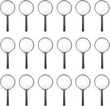 Magnifying Glass for Kids, 18 Pack Plastic Magnifier Hand Lens for Children Toy