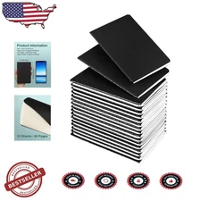Bulk 36 Small Black Journals 3.5x5.5" Pocket Notepads 60 Pages Kids Writing
