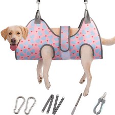 Dog Grooming Hammock for Medium/Large Dogs with Nail Clippers/Nail Trimmers, ...