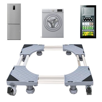 Mini Fridge Stand with 4 Locking Swivel Wheels and 4 Sturdy Feet (11.6-27  Le...