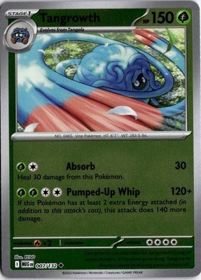 Tangrowth Reverse Holo Uncommon MEG ME01: Mega Evolution 007/132 NM