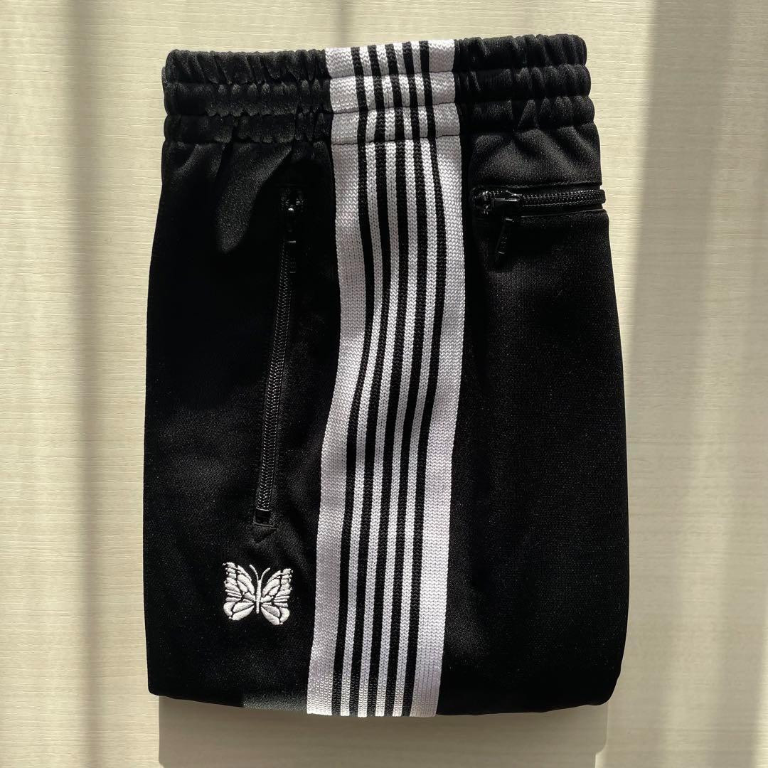 Needles Track pant Black×Gray M NEEDLES Track Pants Hizaderu Black x Gray lines Size-XS New