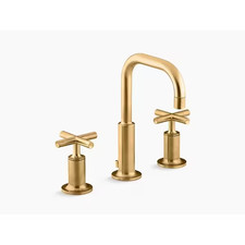 Kohler Purist Widespread Bathroom Faucet - K-14406-3-2MB - BRUSHED MODERNE BRASS