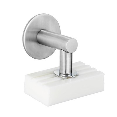 WENKO Magnetseifenhalter Turbo-Loc rostfrei Edelstahl mattes Finish platzsparend
