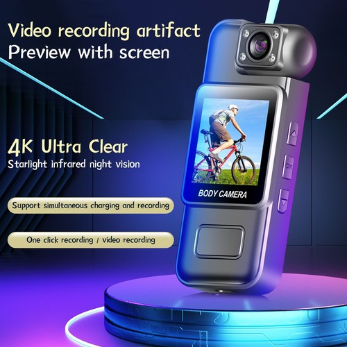 WiFi 4K Camera Camcorder 1080P Body Police Cam With Audio Video DVR IR Night Cam - Picture 10 of 21