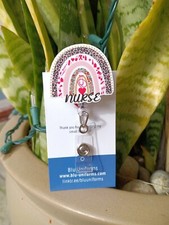 Valentines Nurse Badge Reel 360 Alligator Clip
