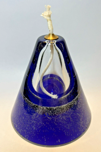 Vintage Hand Blown Bubble Art Glass Oil Lamp Paperweight. Quality Made In Poland - Picture 5 of 14