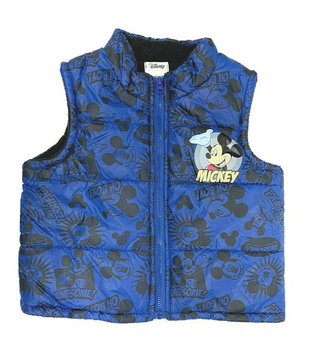 Kids Disney Puffer Vest sz 18M Blue w 