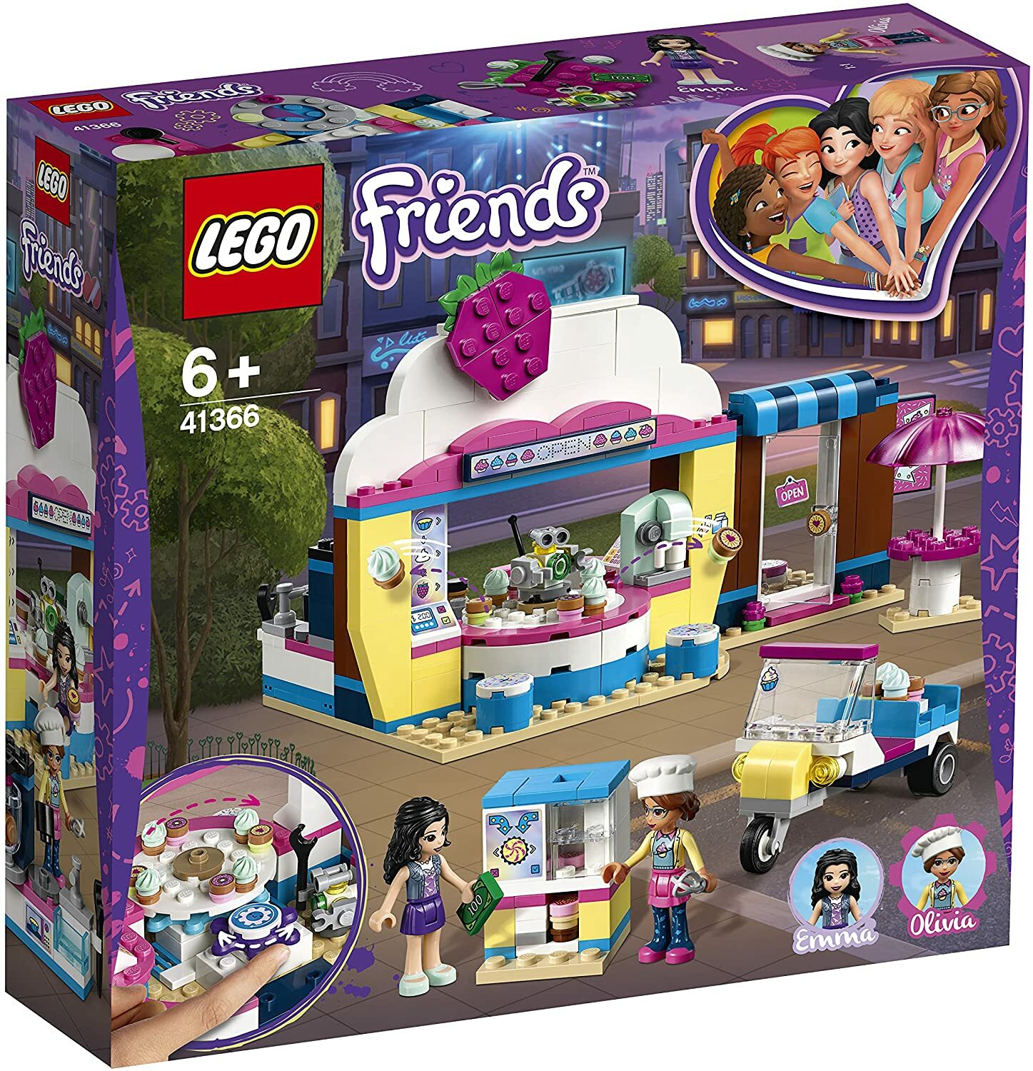 LEGO Friends 41366 Le cupcake café d'Olivia, le jouet de construction idéal pour Noël