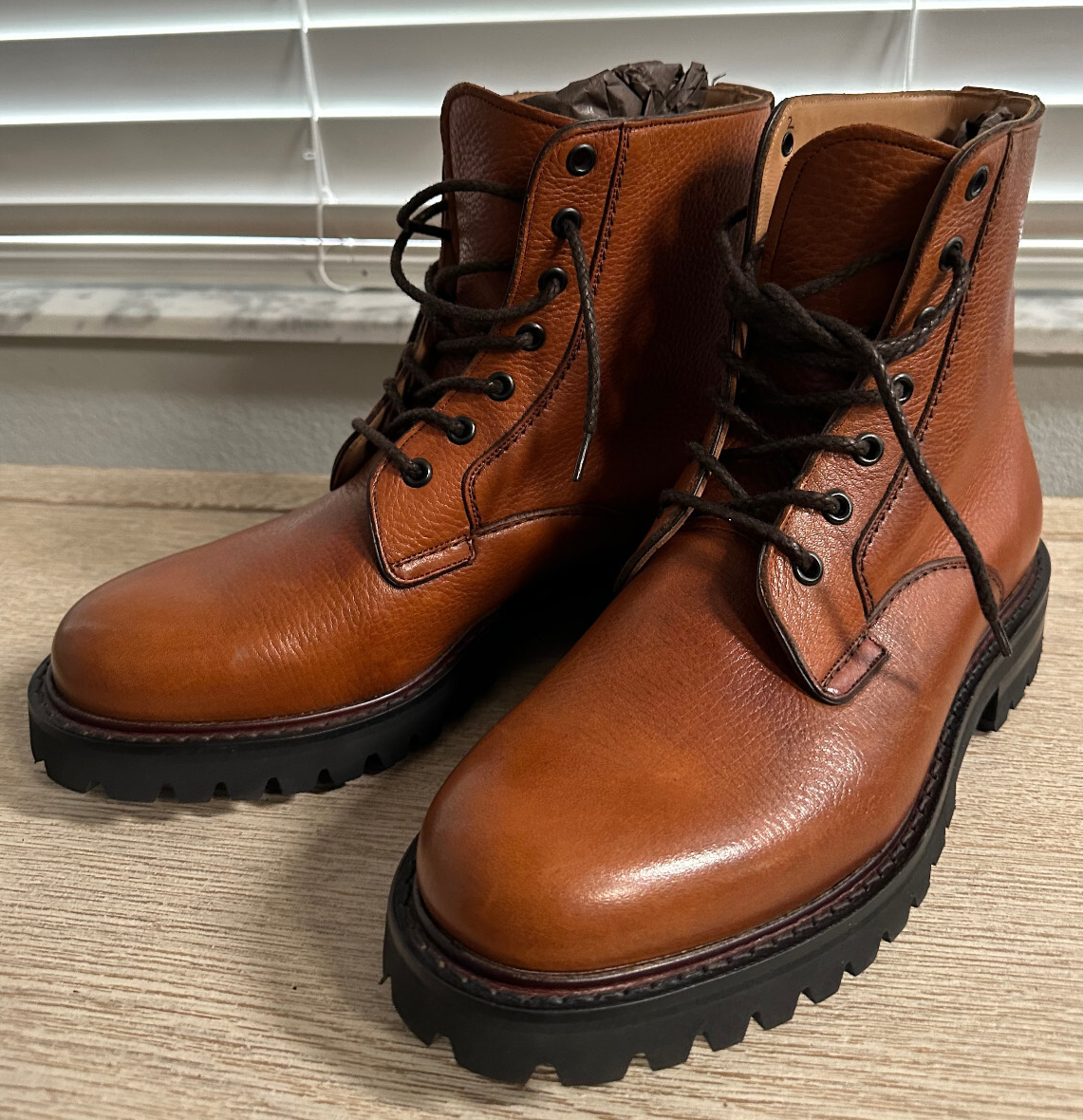 Church's Coalport Soft Grain Lace-Up Boots 41 Walnut Made in