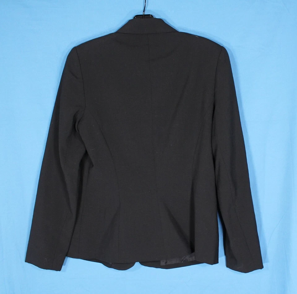 TRINA TURK Negro GABARDINA Bolsillos con Solapa 1 Botón Cónico BLAZER/CHAQUETA Talla 8 Foto 4 de 4
