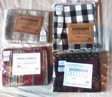 New Park Designs Valance Lot - 4 Pc. - Checkerboard - Prariewood - Mountain Bear