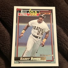 1992 Topps All-Star GOLD Winner Barry Bonds #390 NM+ Sharp And Centered