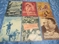 6  x Progress Film - Illustrierte / - Programm , 50er Jahre Nostalgie , DDR , 14
