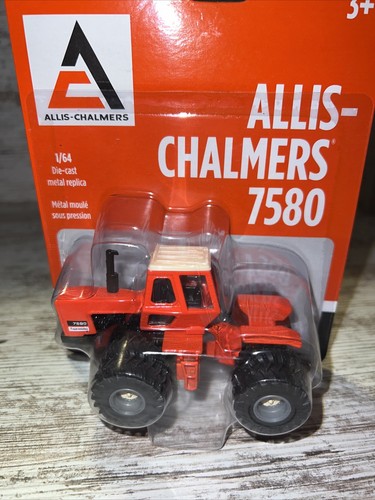 1/64th Scale Allis Chalmers 7580 Tractor 4wd Duals Ertl Die-Cast - Picture 2 of 5