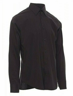 HERREN STRETCH HEMD STRETCH BAUMWOLLE LANGARM SCHWARZ BIS 5XL 