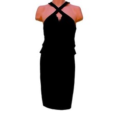 NWT Grace Karin women’s twisted front black lace up dress size 2XL